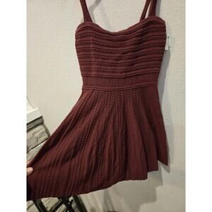 Ramy Brook Althea Mini Dress Red Pointelle Party Petite Size S